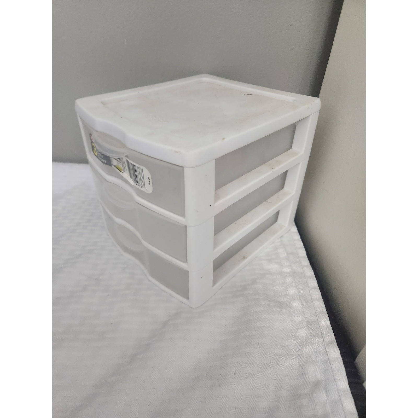 Sterilite 3 Drawer Mini Desktop Organizer White Clear Plastic Storage Unit Sterilite 3 Drawer Mini Desktop Organizer White Clear Plastic Storage Unit