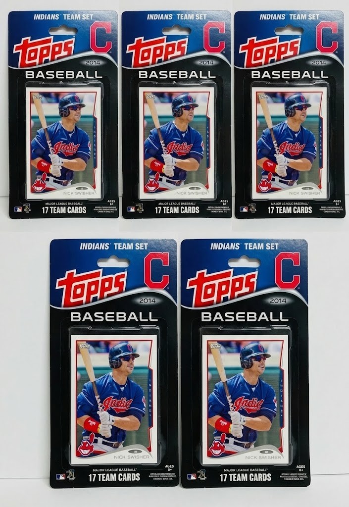 5 pack 2014 Topps Baseball Cleveland INDIANS/GUARDIANS Team Set Blister Pack 17 5 pack 2014 Topps Baseball Cleveland INDIANS/GUARDIANS Team Set Blister Pack 17