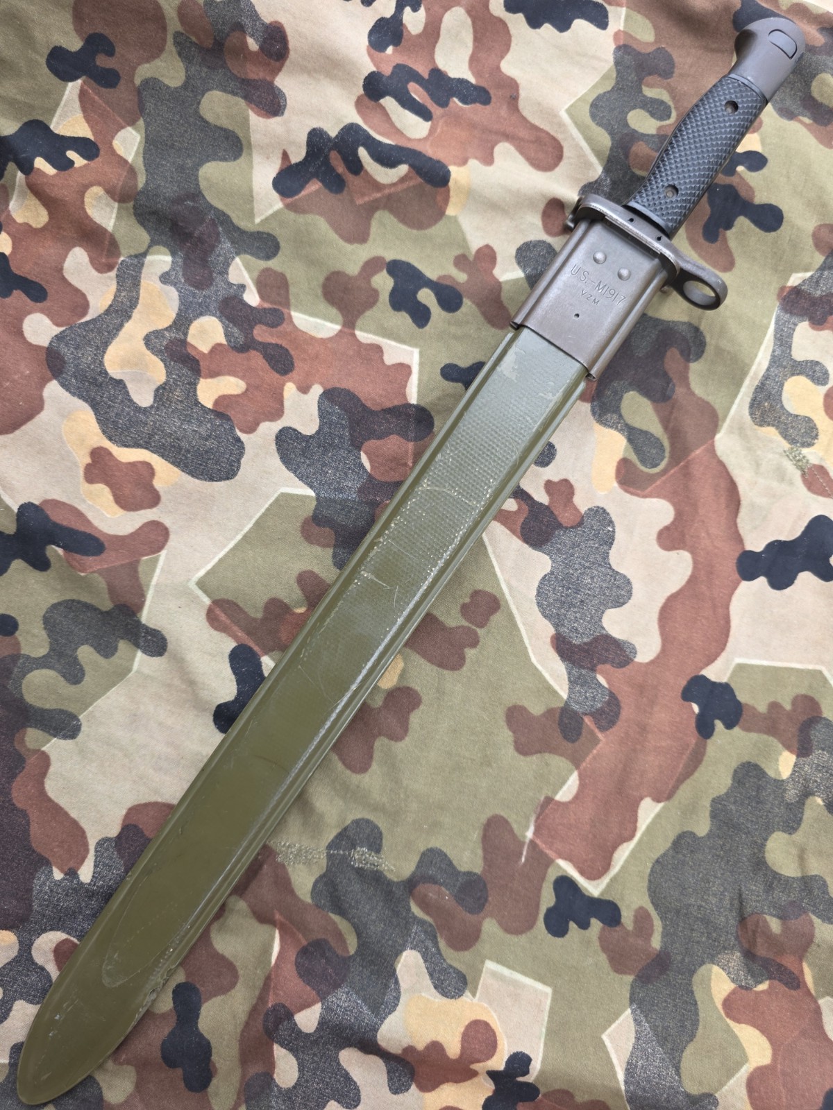 US M1917 Vietnam SHOTGUN BAYONET MADE BY GEN CUT W  M-1917 SCABBARD