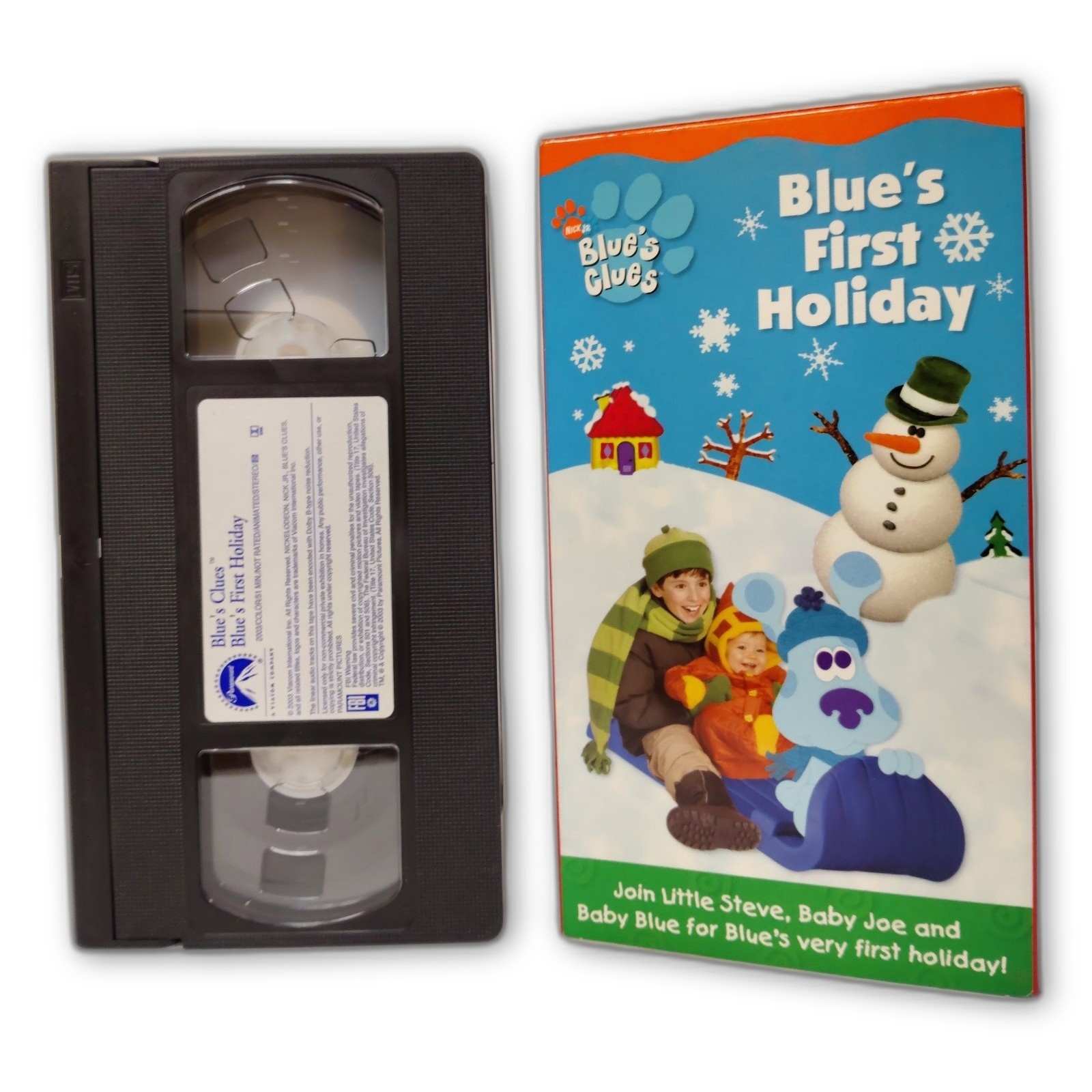 Blues Clues Blues First Holiday VHS Tape 2003 Nickelodeon Nick Jr Kids Steve Joe Blues Clues Blues First Holiday VHS Tape 2003 Nickelodeon Nick Jr Kids Steve Joe