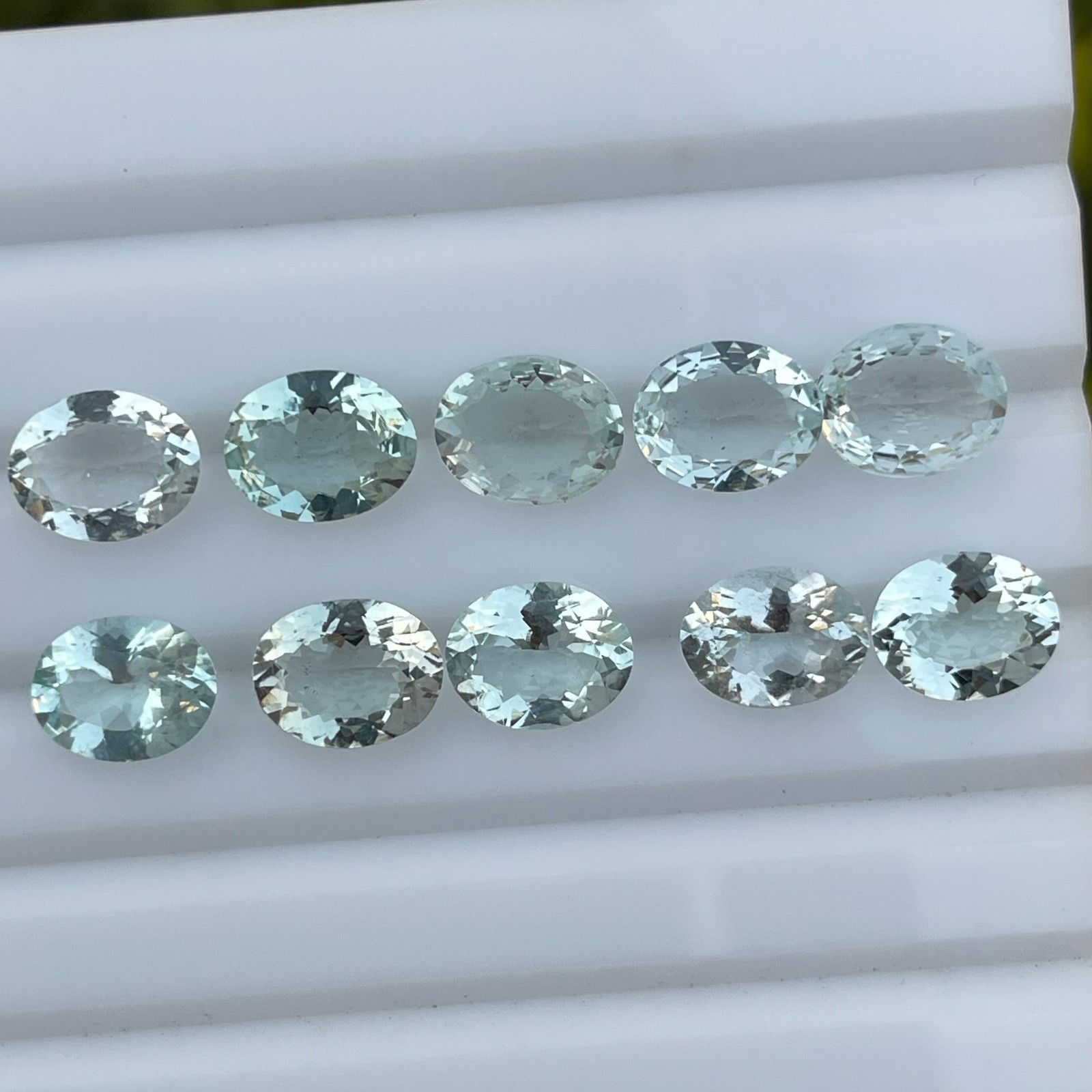 8x10 mm Beautiful Natural Aquamarine Oval Cut , 16.85ct , 10pcs Loose Gemstone