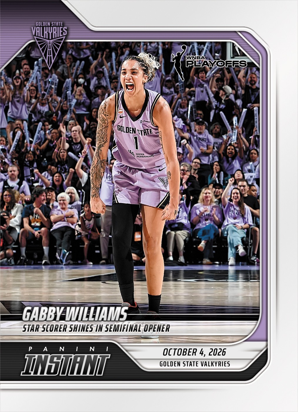 2026 Panini Instant WNBA #390 Gabby Williams Golden State Valkyries PRESALE