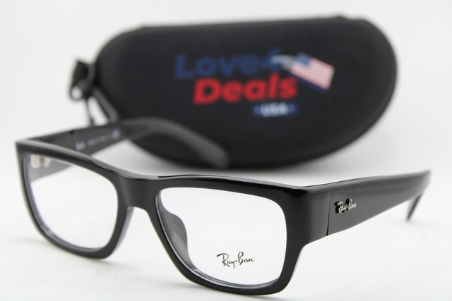 NEW RAY-BAN RB5487-F 2000 NOMAD WAYFARER BLACK YELLOW AUTHENTIC EYEGLASSES 54-17