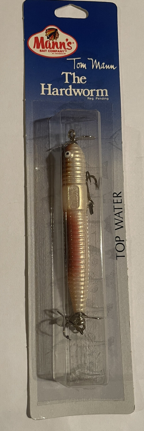 Vintage Tom Mann\'s Hard Worm Fishing Lure—Topwater Vintage Tom Mann\'s Hard Worm Fishing Lure—Topwater