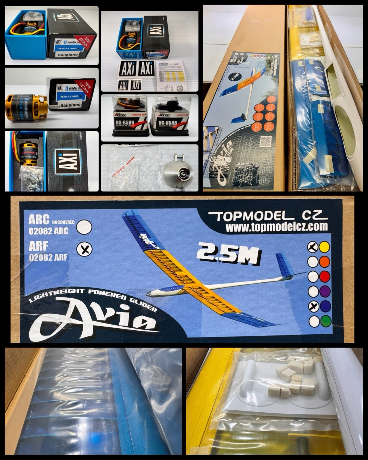 Topmodel CZ Avia 2.5m Electric Sailplane ARF Kit NIB Premium Electronics Package Topmodel CZ Avia 2.5m Electric Sailplane ARF Kit NIB Premium Electronics Package