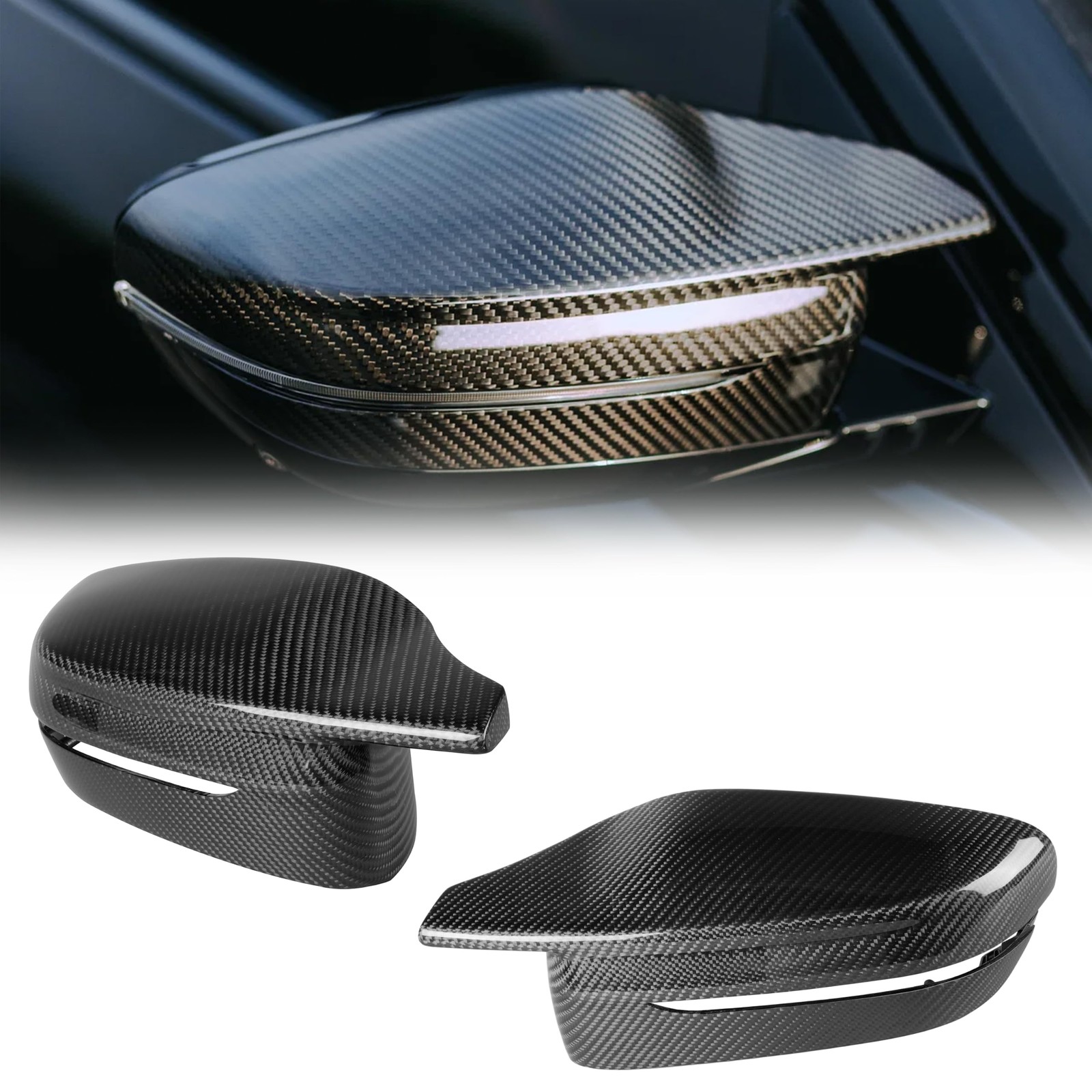 Real Carbon Fiber Mirror Covers for 2017-2026 BMW G-Series G20 G30
