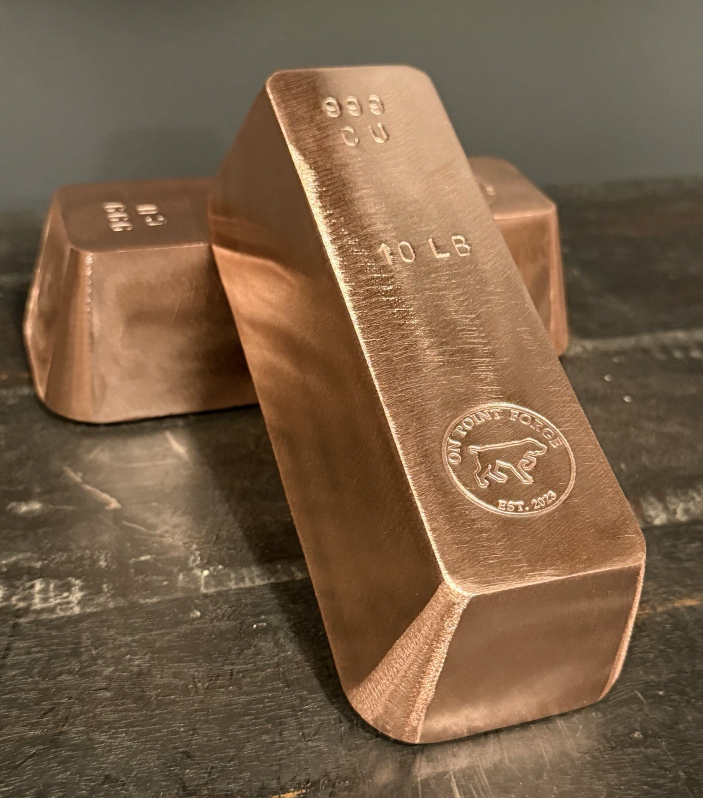 10 Lb .999 Solid Copper Bar | Hand Poured Copper Bullion