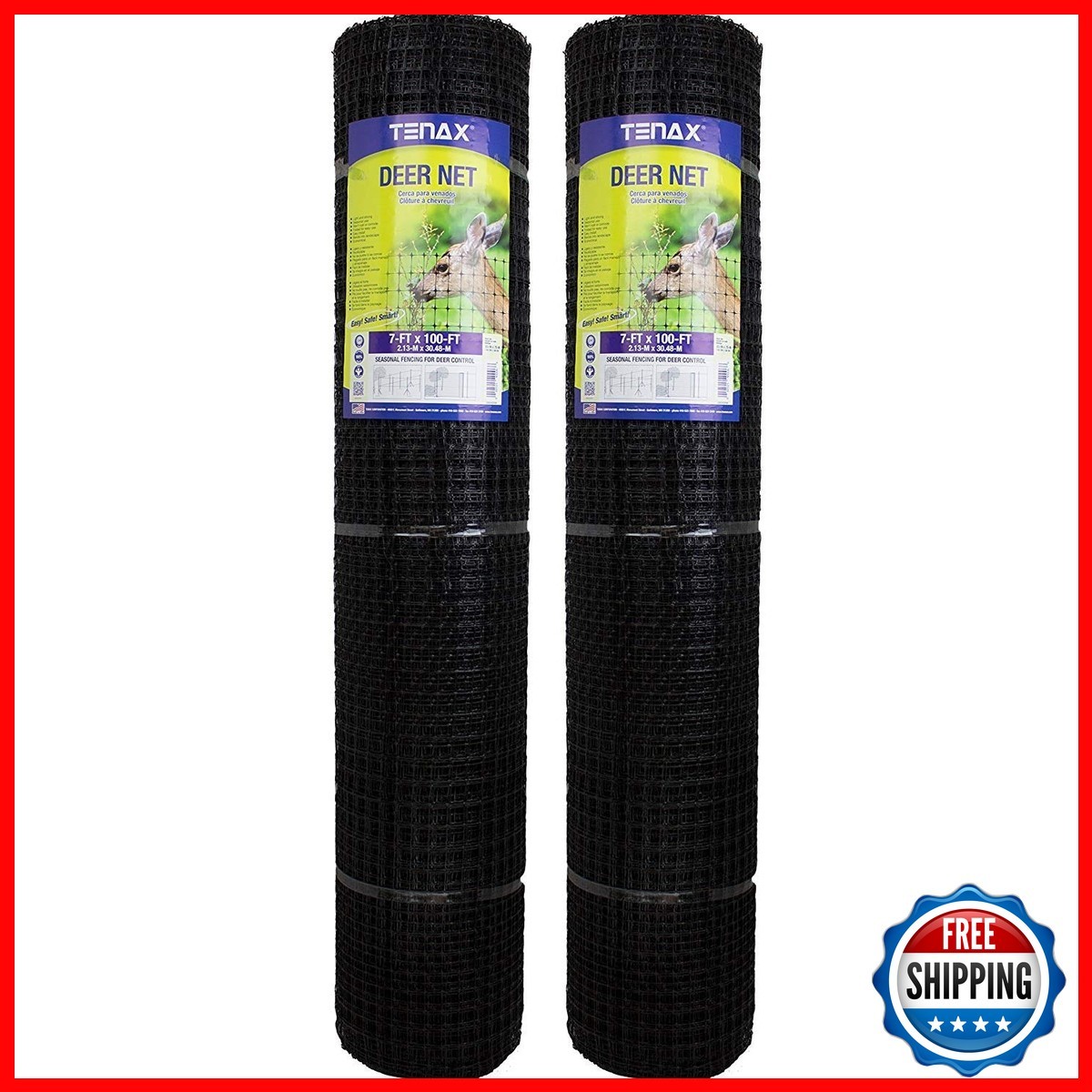 Tenax Garden Netting - Heavy Duty Deer Netting, UV Resistant - 7 Ft X - Plastic