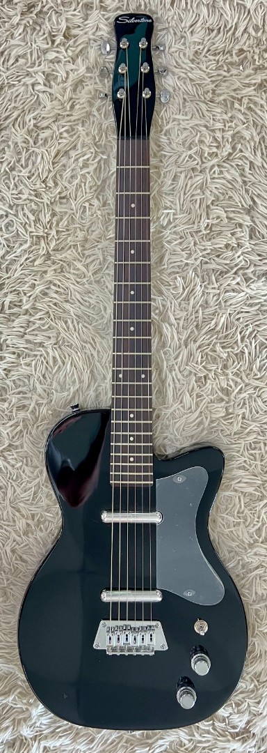 Silvertone Model 1303/U2 Electric Guitar in a Black Finish - Re-Issue - B stock
