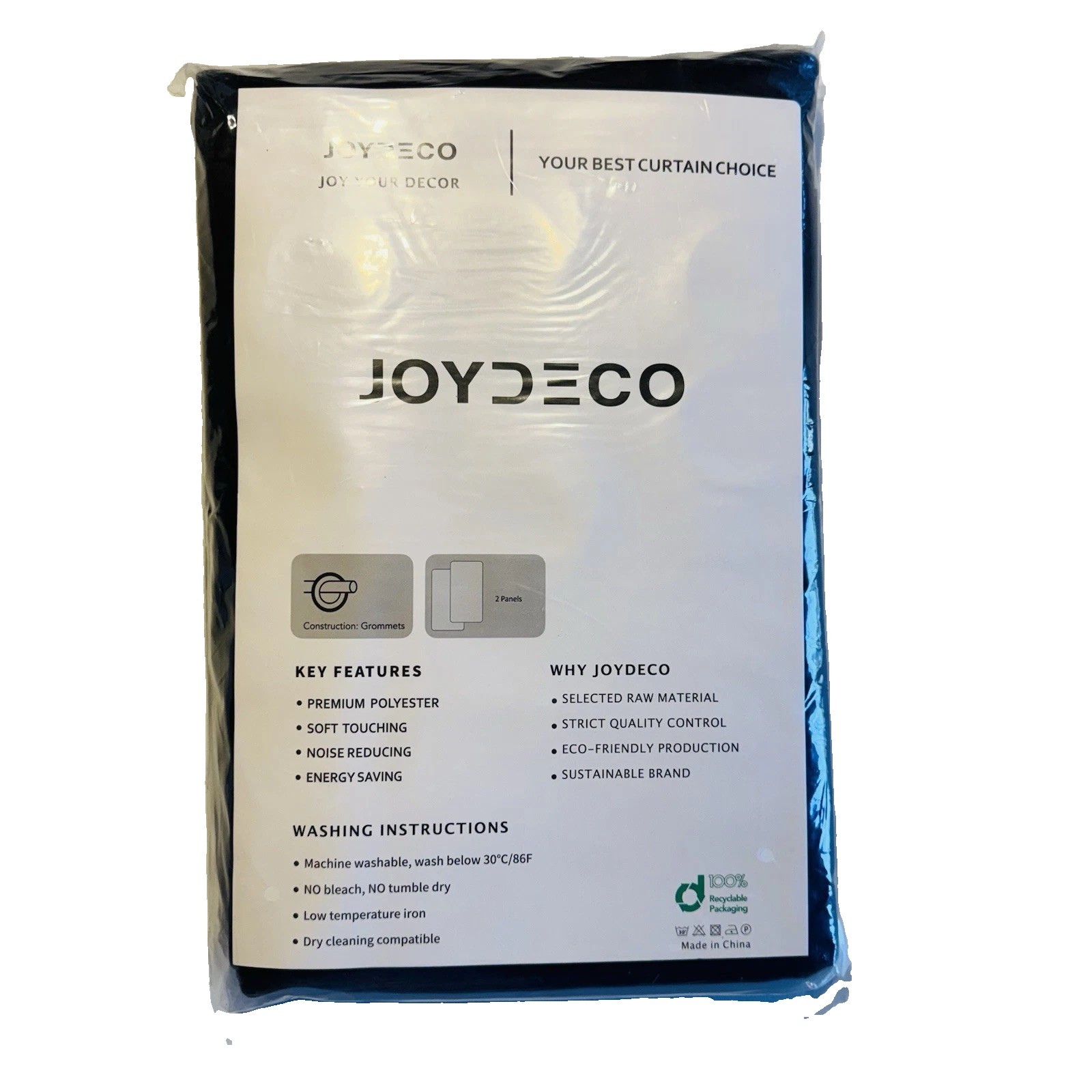 Joydeco Blackout Curtains 52*90 Inches Long, Black Curtains 2 Panels Set SEALED Joydeco Blackout Curtains 52*90 Inches Long, Black Curtains 2 Panels Set SEALED