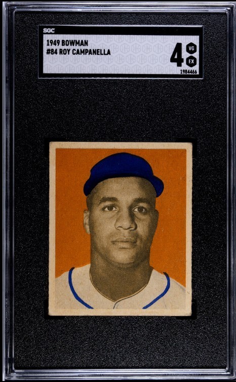 Roy Campanella 1949 Bowman Rookie Baseball Card #84. SGC 4. VG-EX *Centered*