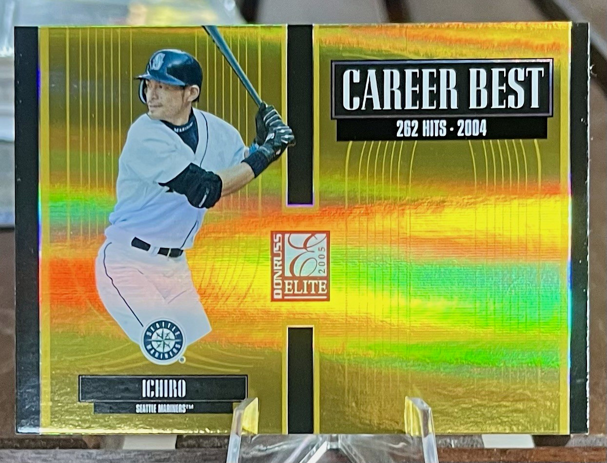 2005 Donruss Elite ICHIRO SUZUKI Career Best Gold 252/500 Mariners HOF 2005 Donruss Elite ICHIRO SUZUKI Career Best Gold 252/500 Mariners HOF