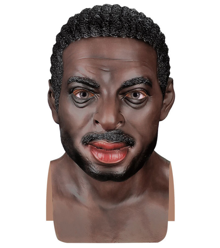 Realistic Black Man Latex Mask Adult  Halloween Party Cosplay Fancy Dress Prop