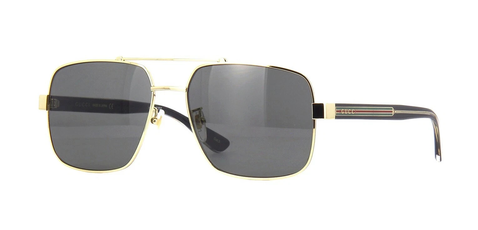 Gucci Grey Navigator Men\'s Sunglasses GG0529S 001 60 GG0529S 001 60 NEW