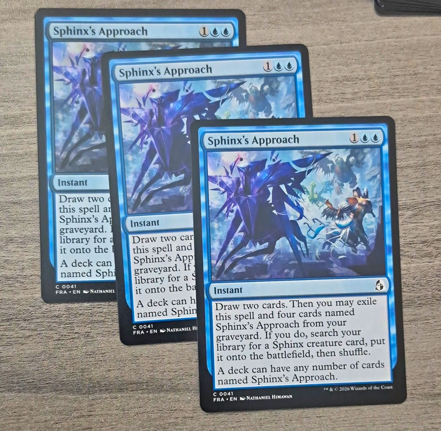 Sphinx's Approach x3 Instant Blue Card #0041 MTG FRA Reality Fracture Sphinx's Approach x3 Instant Blue Card #0041 MTG FRA Reality Fracture