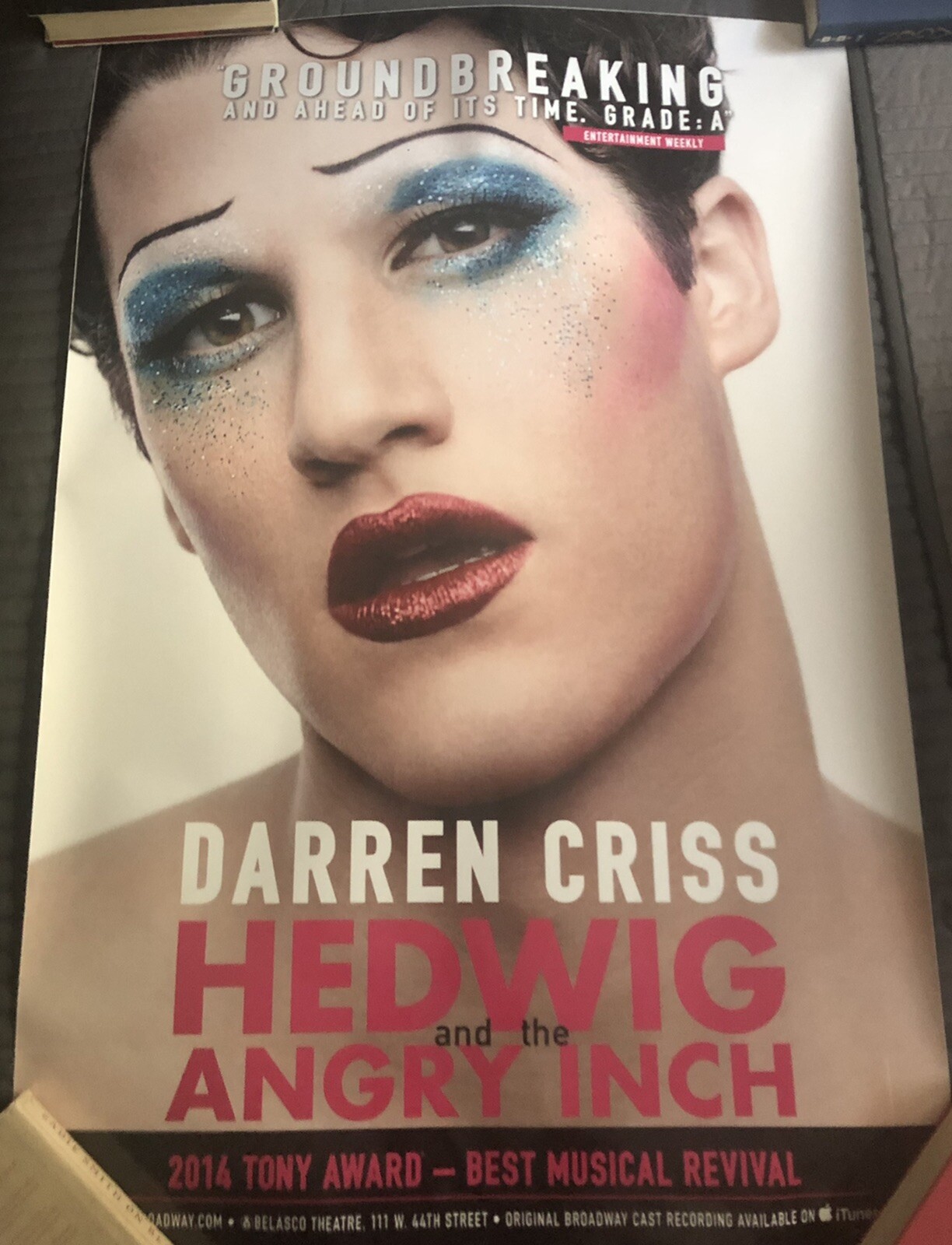 “HEDWIG AND THE ANGRY INCH” Darren Criss Subway One Sheet 46”x 30” “HEDWIG AND THE ANGRY INCH” Darren Criss Subway One Sheet 46”x 30”
