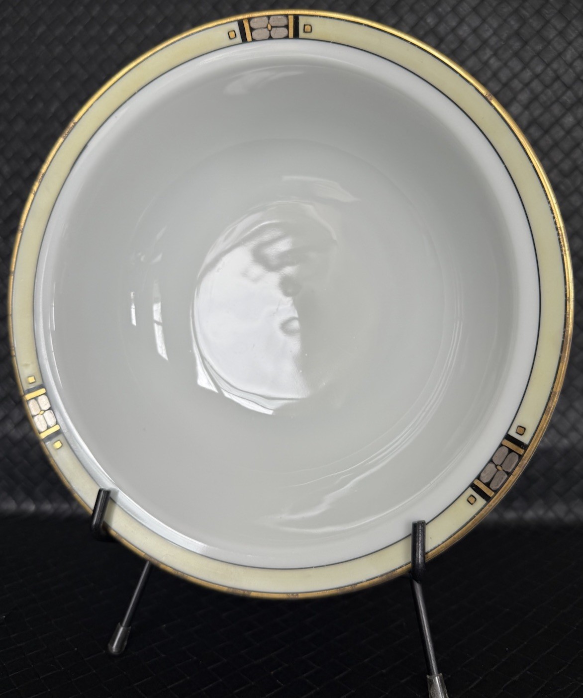 VTG EPIAG ROYAL SERVING BOWL SLOVAKIA CZECHOSLOVAKIA Hand Painted PLATINA 9 Inch