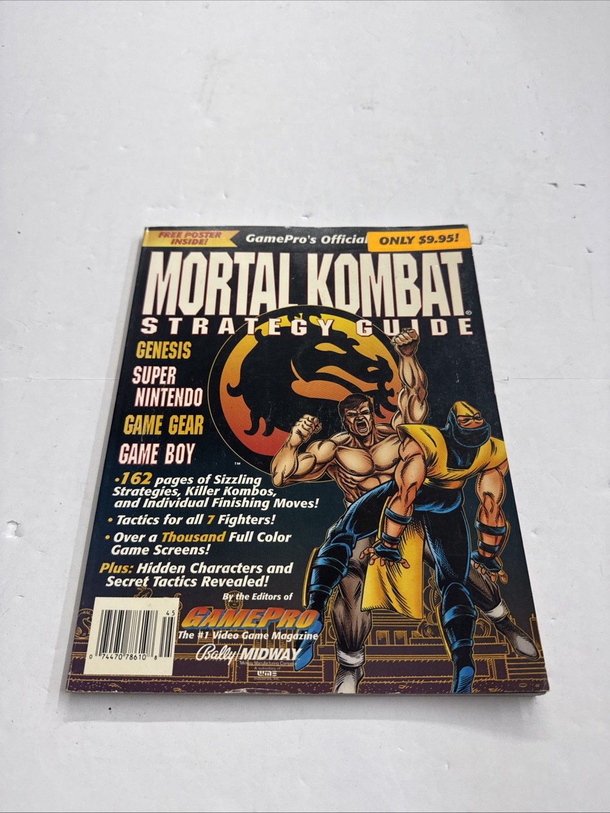 GamePro\'s Official Mortal Kombat Strategy Guide Magazine W/ Posted Nintendo sega
