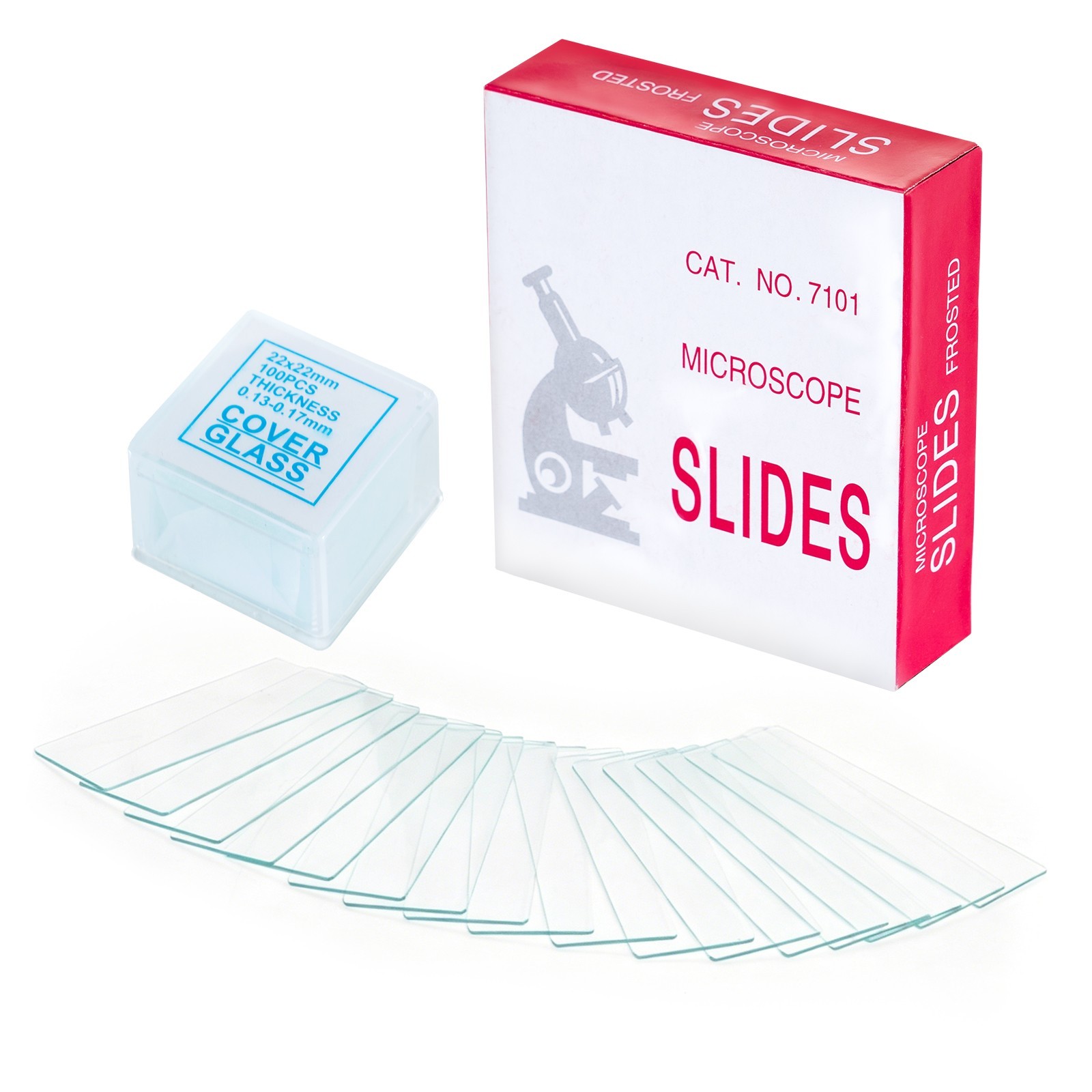 Biologix Microscope Slides and Covers, 72 Slides + 100 Coverslips