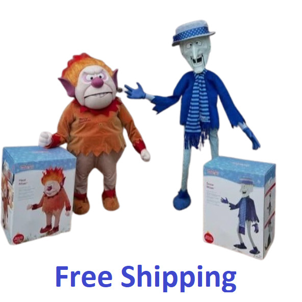 4.8FT ANIMATED HEAT MISER 6FT SNOW MISER CHRISTMAS PROP A YEAR WITHOUT SANTA CLA