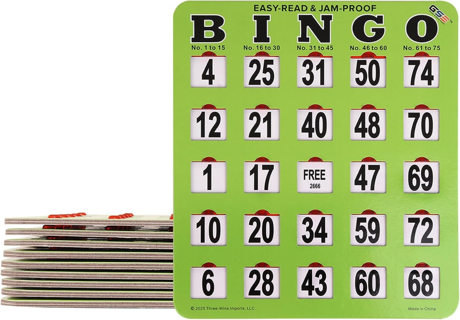 GSE 10-200pk Jumbo Reusable Shutter Bingo Cards. Fingertip Sliding Bingo Cards GSE 10-200pk Jumbo Reusable Shutter Bingo Cards. Fingertip Sliding Bingo Cards