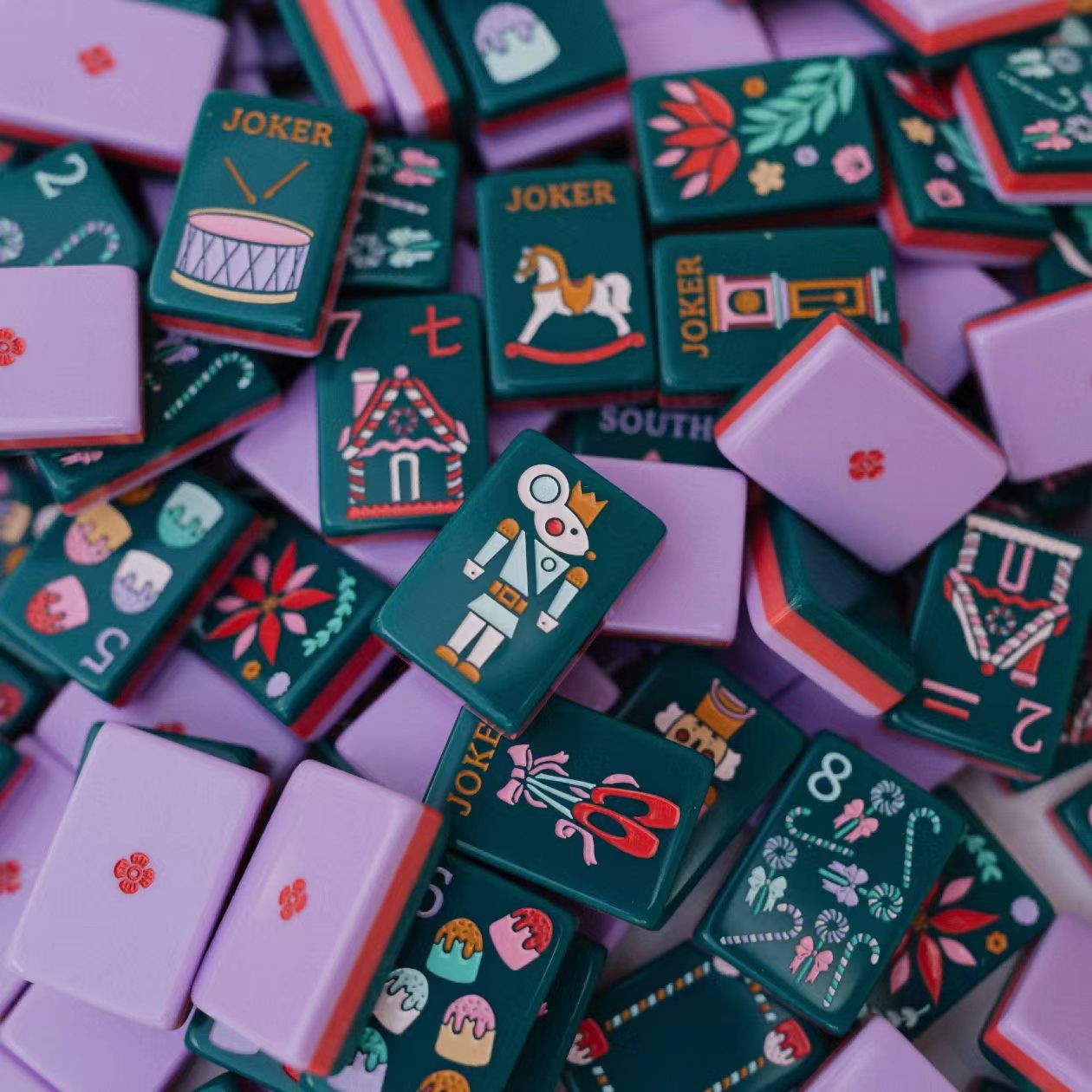 Nutcracker Themed Acrylic American Mahjong Set Fast Shipping + Free Bag