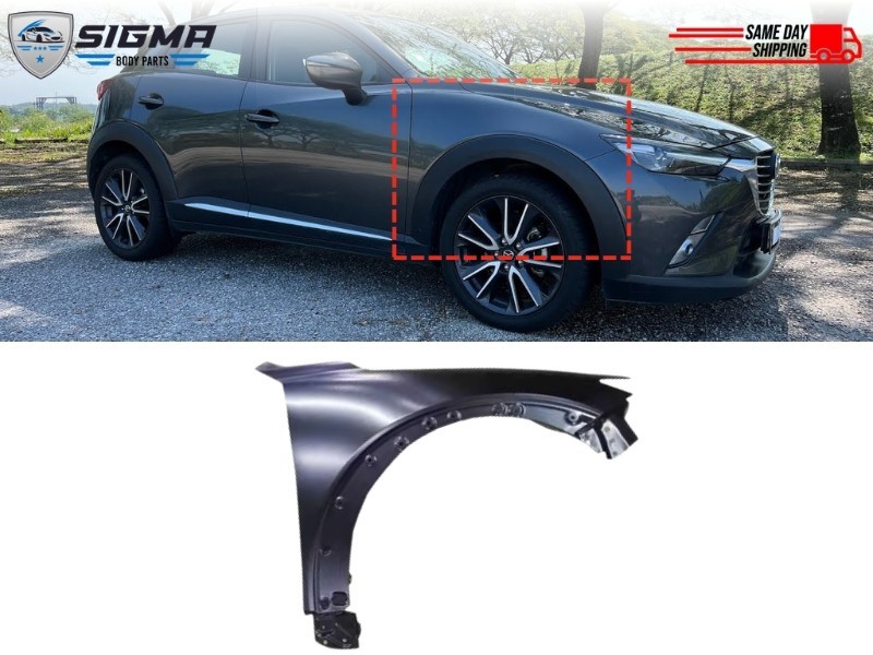 For 2017-2023 Mazda CX-3 Front Right Passenger Side Primed Steel Fender Panel