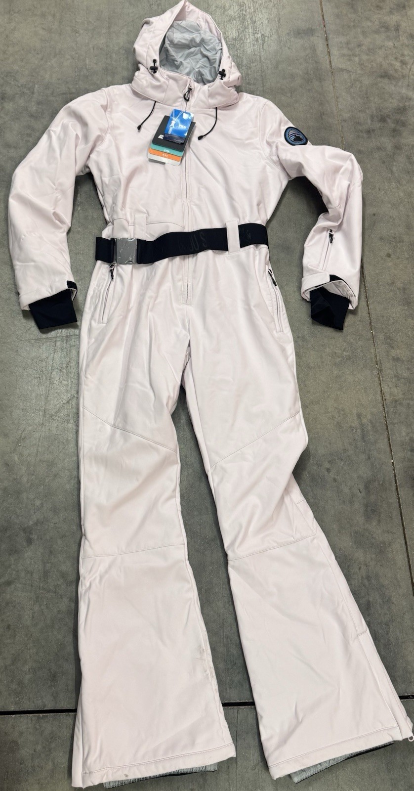 NWT GSOU SNOW Women's Navy Slim-Fit Waterproof One-Piece Ski Suit w tags, Medium