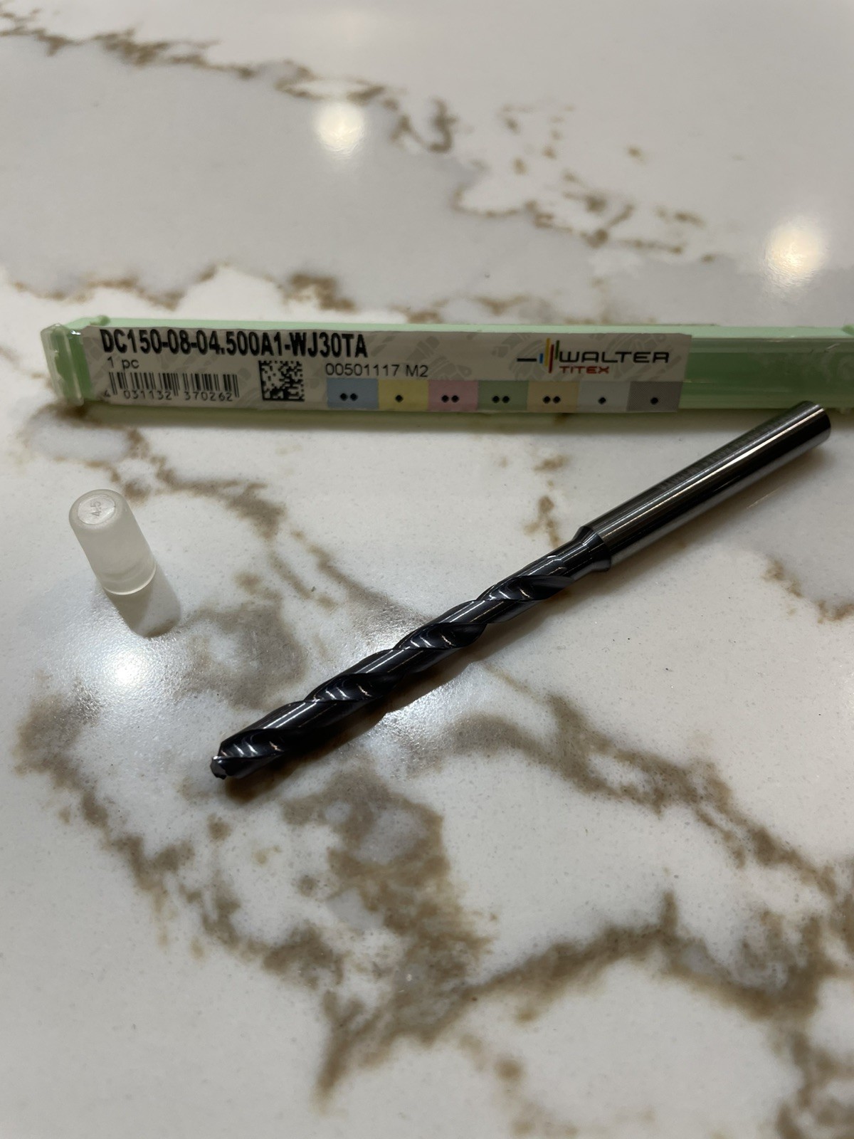 WALTER TITEX DC150-08-04.500A1-WJ30TA Carbide Coolant Thru Drill 4.5mm 0.1772\ WALTER TITEX DC150-08-04.500A1-WJ30TA Carbide Coolant Thru Drill 4.5mm 0.1772\