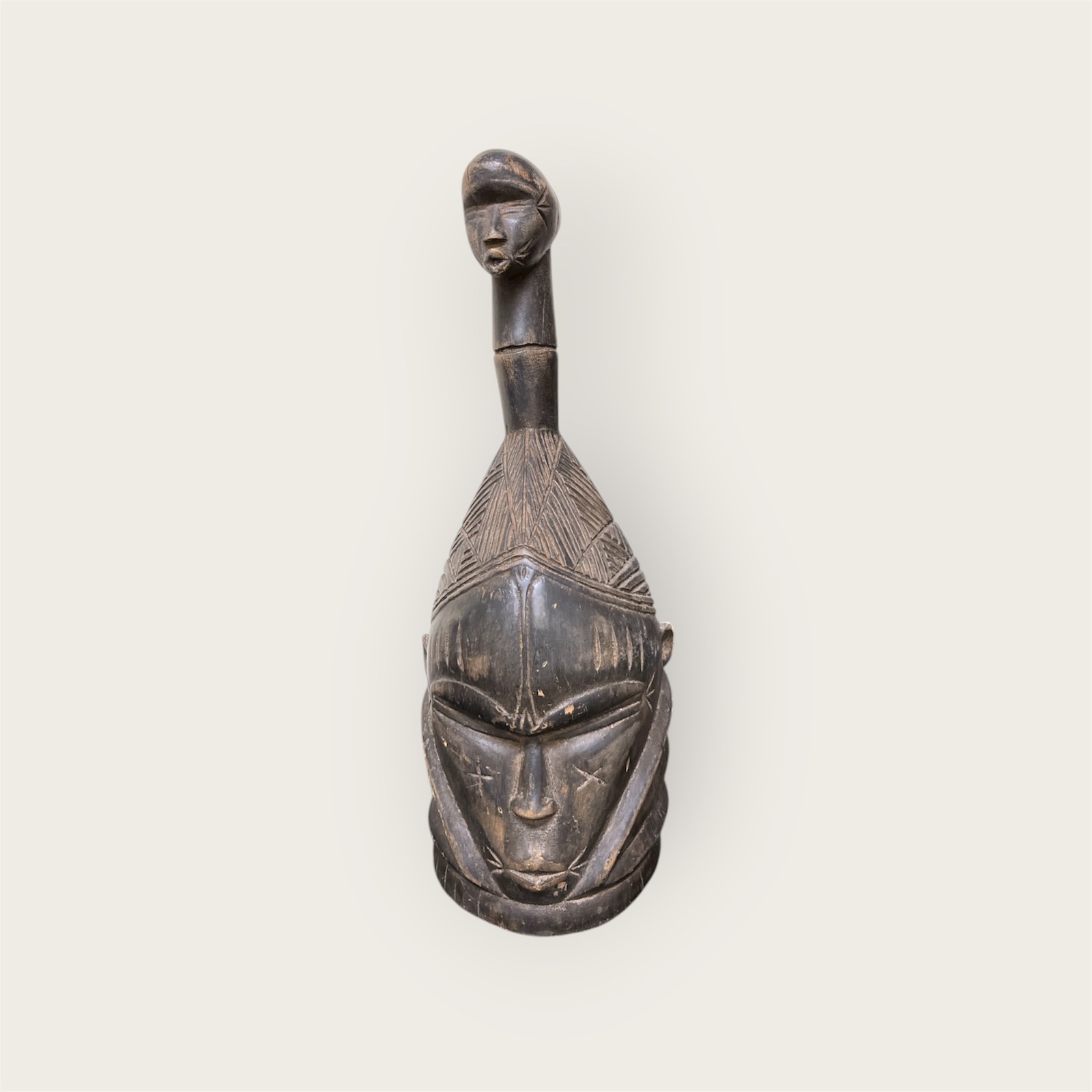 Rare Bundu/Sowei Helmet Mask from the Mende People of Sierra Leone and Liberia Rare Bundu/Sowei Helmet Mask from the Mende People of Sierra Leone and Liberia