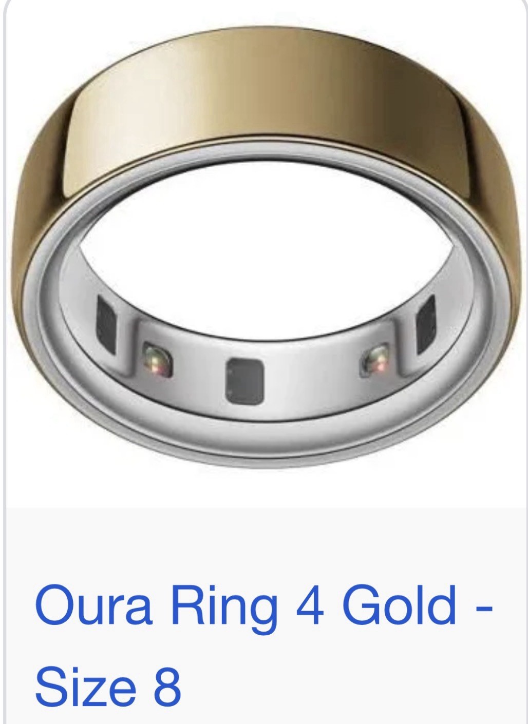 USED/OPENED ORIGINAL OURA Ring Gen 4 Size 8 GOLD -  READ