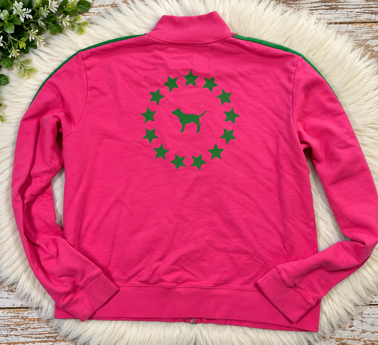 Rare VTG 2005 Victoria’s Secret PINK Shining Star Track Full Zip Jacket LARGE Rare VTG 2005 Victoria’s Secret PINK Shining Star Track Full Zip Jacket LARGE