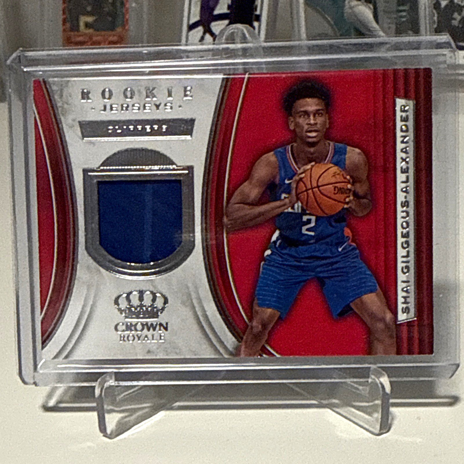 Panini 2018-19 Crown Royale Shai Gilgeous-Alexander Rookie Jerseys 2 Color Worn Panini 2018-19 Crown Royale Shai Gilgeous-Alexander Rookie Jerseys 2 Color Worn