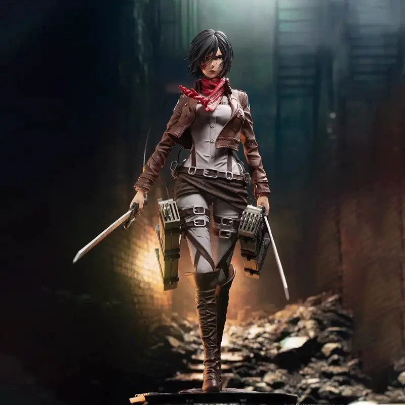 30cm Attack on Titan Mikasa Ackerman PVC Figure Anime Collectible Statue New Toy