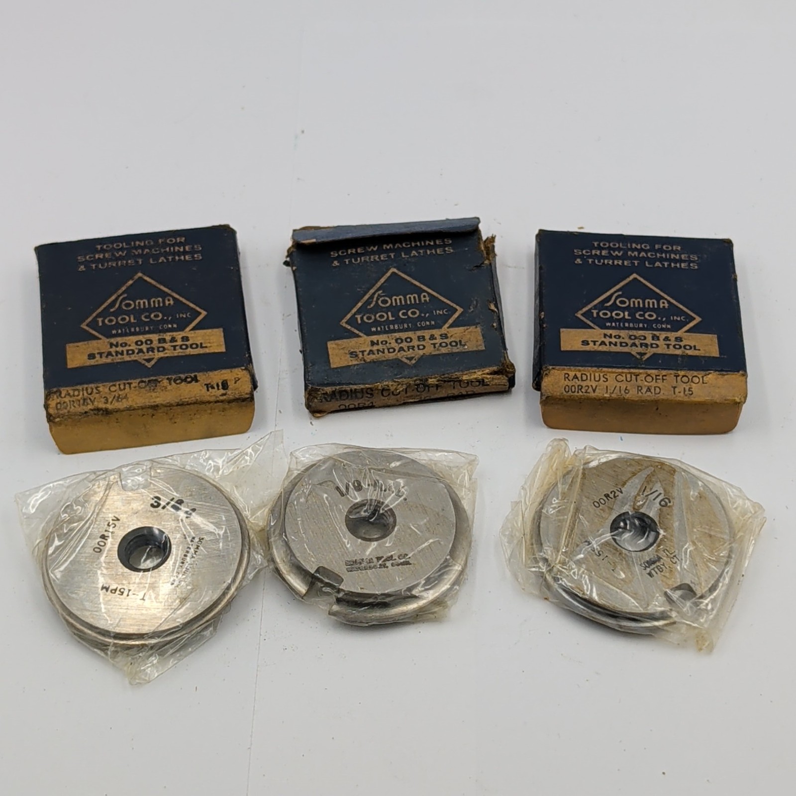 Somma Tool Radius Cut Off Tool 3/64 1/16 1/8 00R15V 00R2V New Misc Lot of 3 Pcs