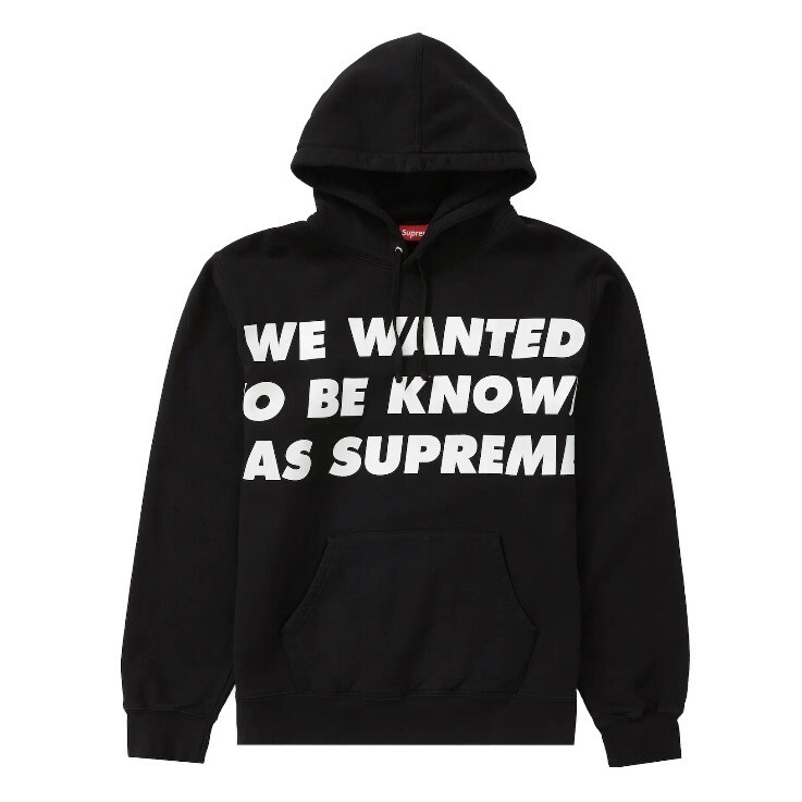 SUPREME KNOWN AS HOODED SWEATSHIRT BLACK SIZE Large SS20SW41 SUPREME KNOWN AS HOODED SWEATSHIRT BLACK SIZE Large SS20SW41