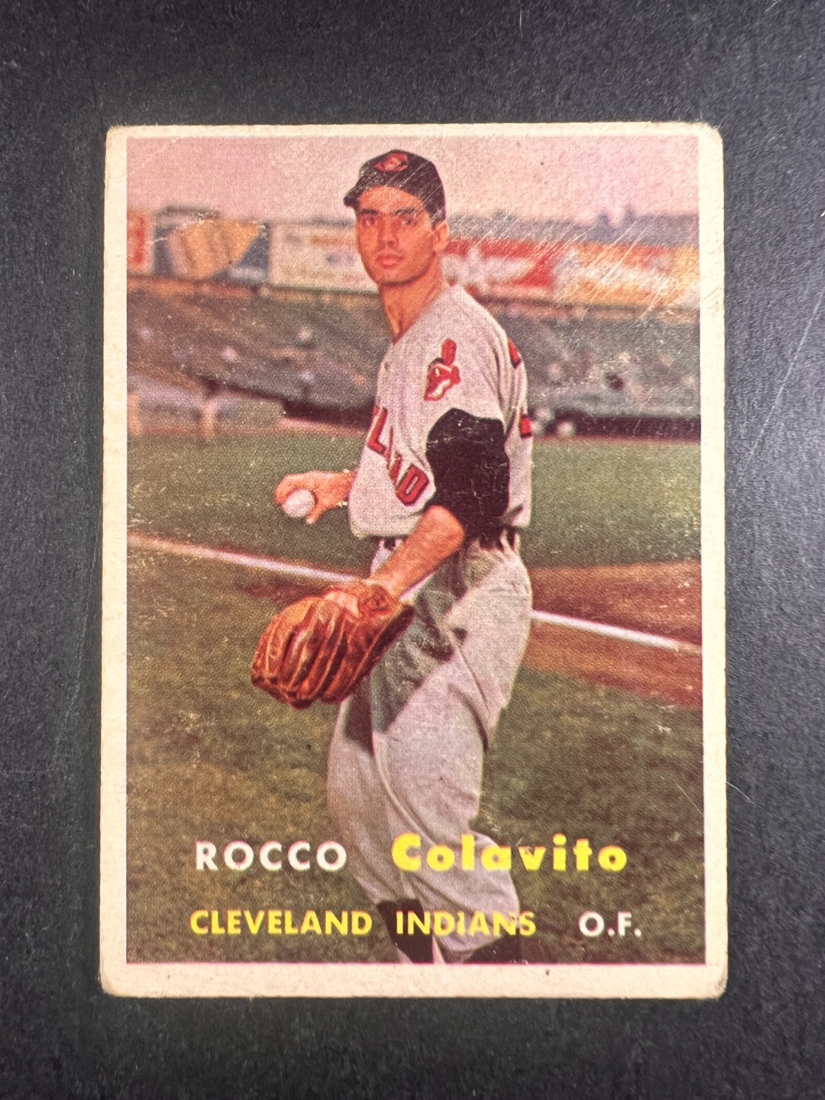 1957 Topps Rocky Colavito #212 (RC) scratched surface