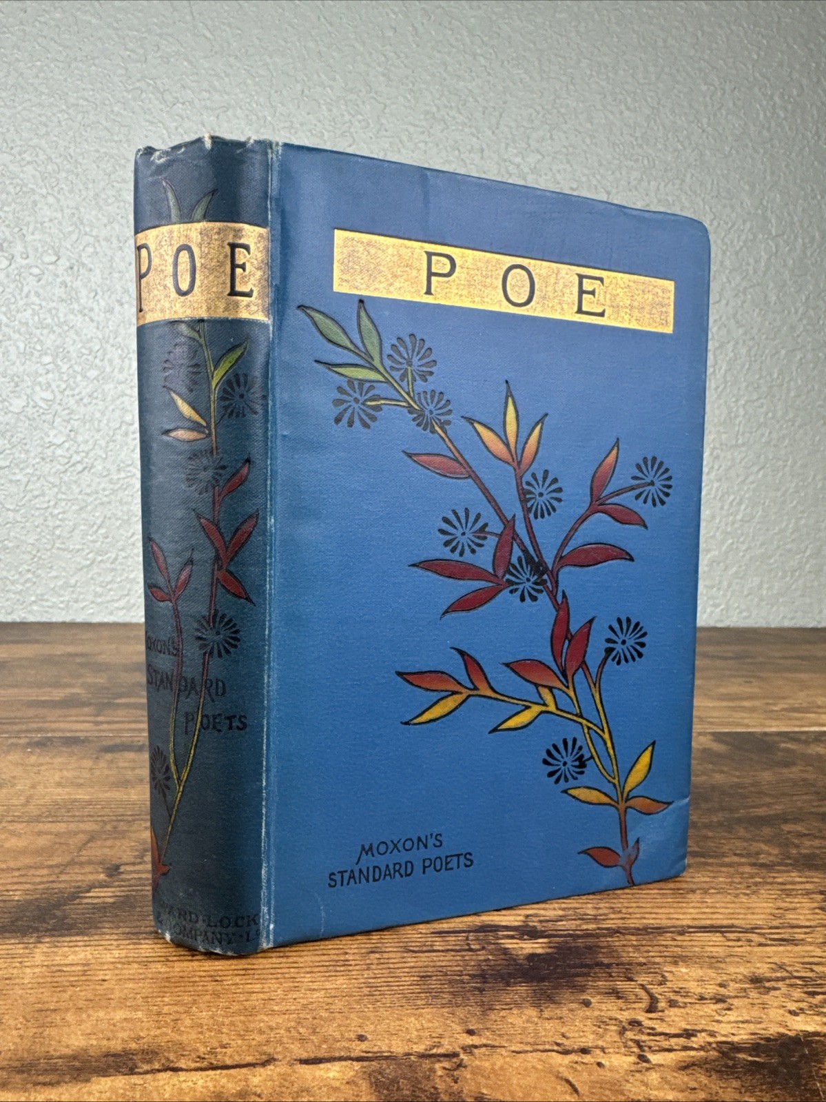 THE POETICAL WORKS OF EDGAR ALLAN POE ~ C. 1890’S FLORAL VICTORIAN POETRY BOOK