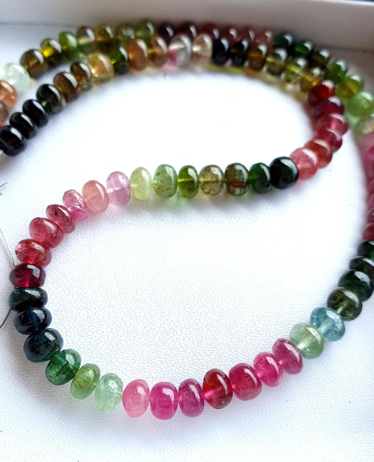Natural Multi Tourmaline Gemstone Beads: 4mm Smooth Rondelle Beads Natural Multi Tourmaline Gemstone Beads: 4mm Smooth Rondelle Beads
