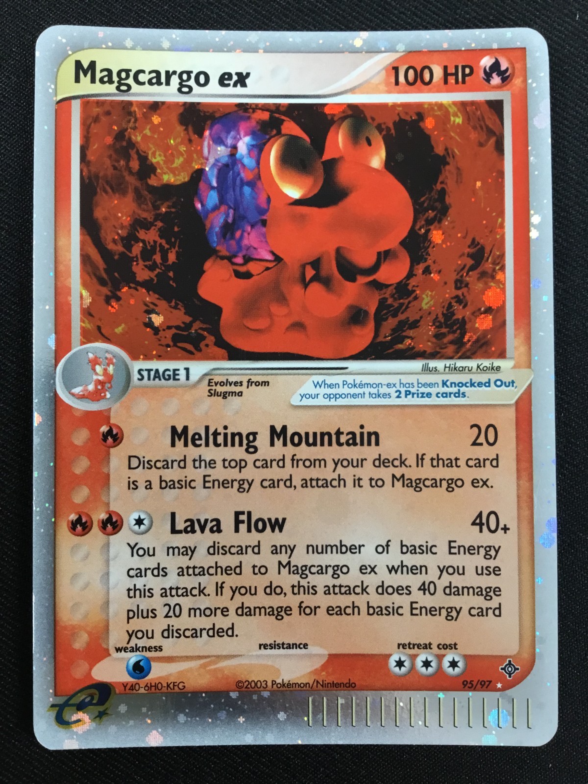 Pokemon TCG EX Dragon #95/107 Magcargo EX NM