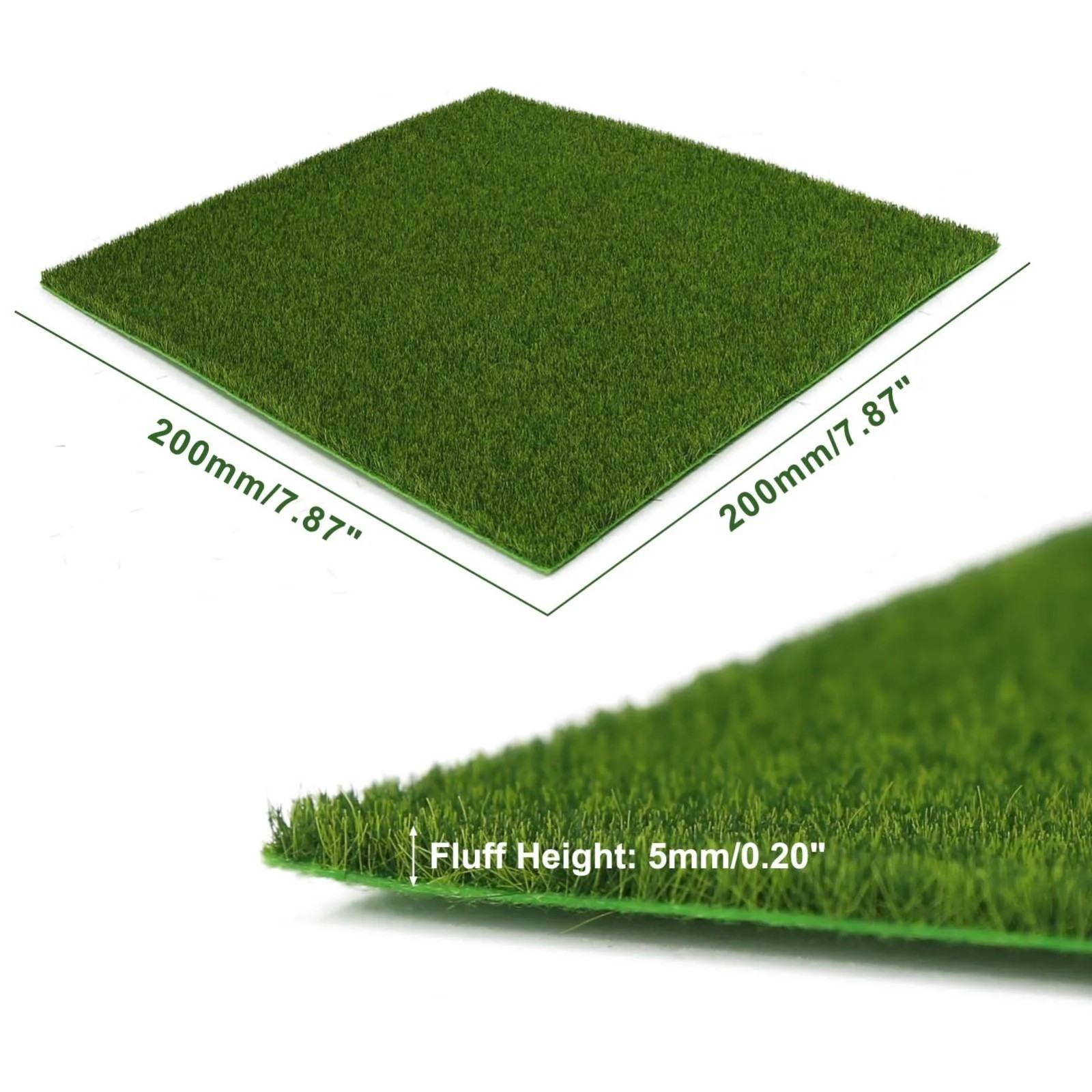 20x20cm Artificial Grass Mat Model Railway Diorama Lawn Scenery DIY Base