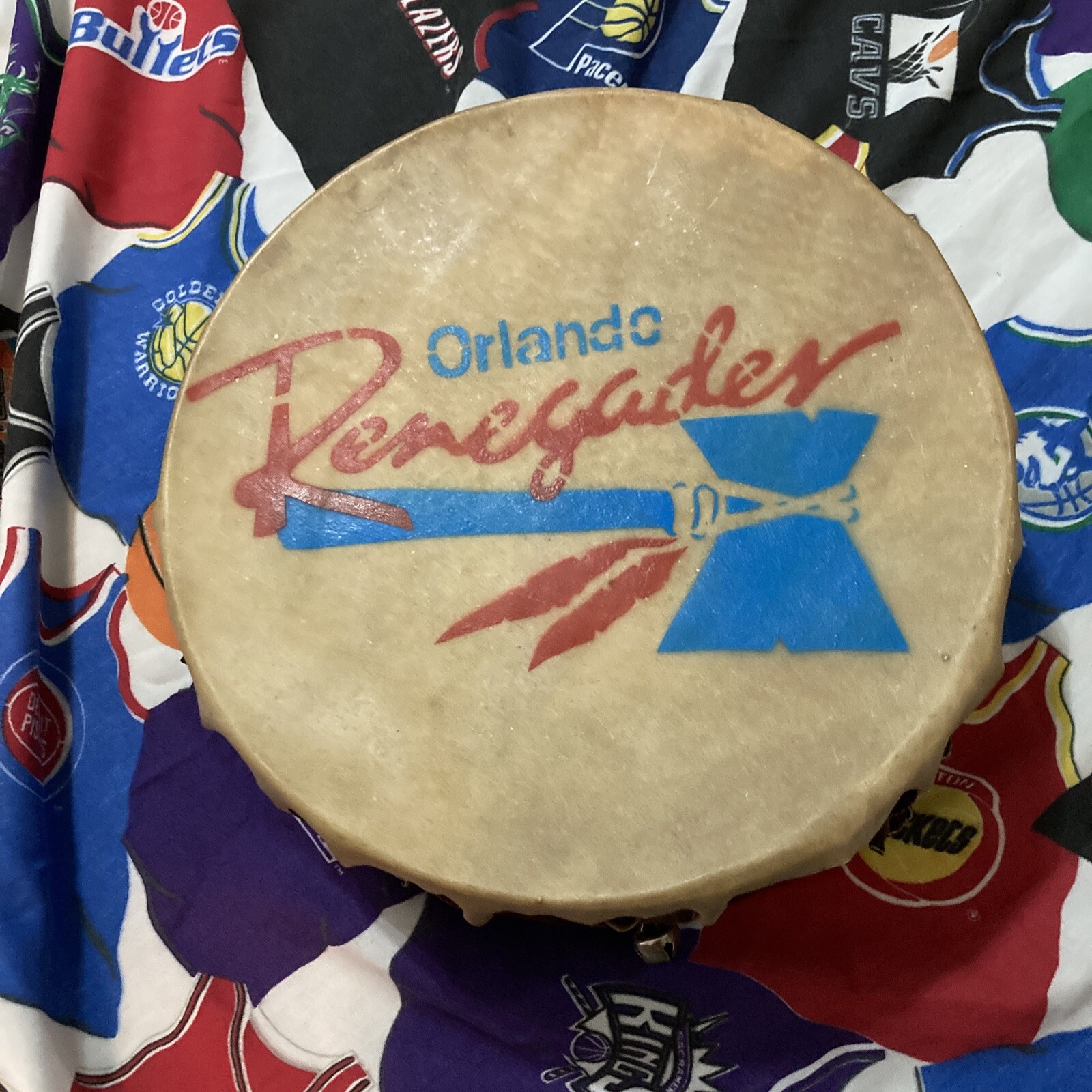 Vintage Orlando Renegades (USFL - 1985) Stadium Drum.  One Of A Kind, Rare Item