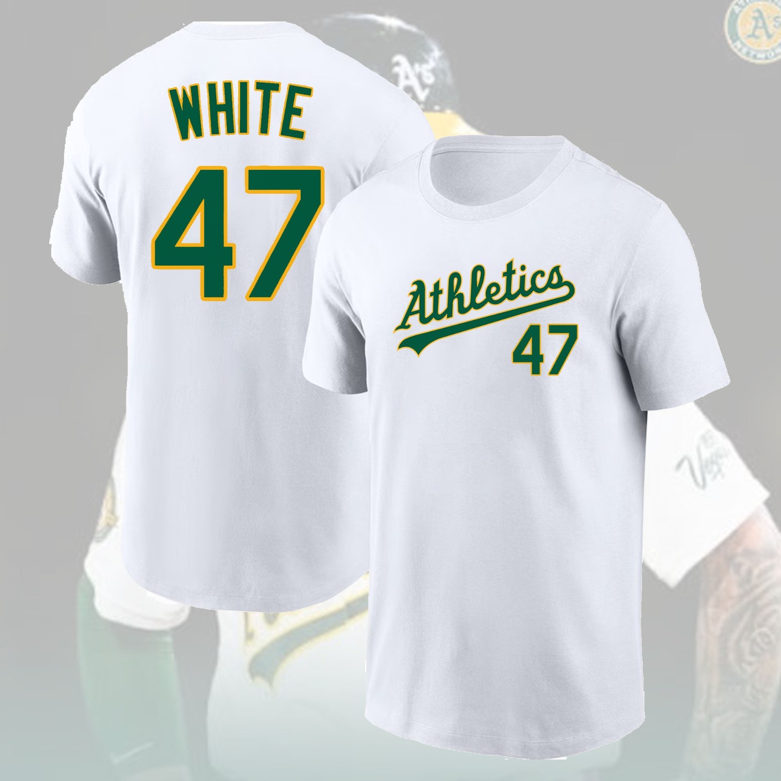 HOT HOT Tommy White #47 Oakland Athletics 2026 Name & Number Fan Gifts