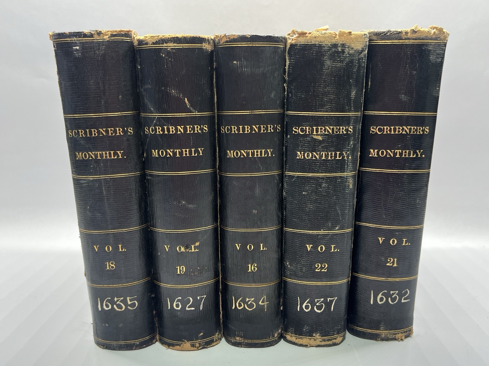 SCRIBNER'S MONTHLY Lot of 5 Bound Vol, Conducted by J.G. Holland,Illustrated SCRIBNER'S MONTHLY Lot of 5 Bound Vol, Conducted by J.G. Holland,Illustrated