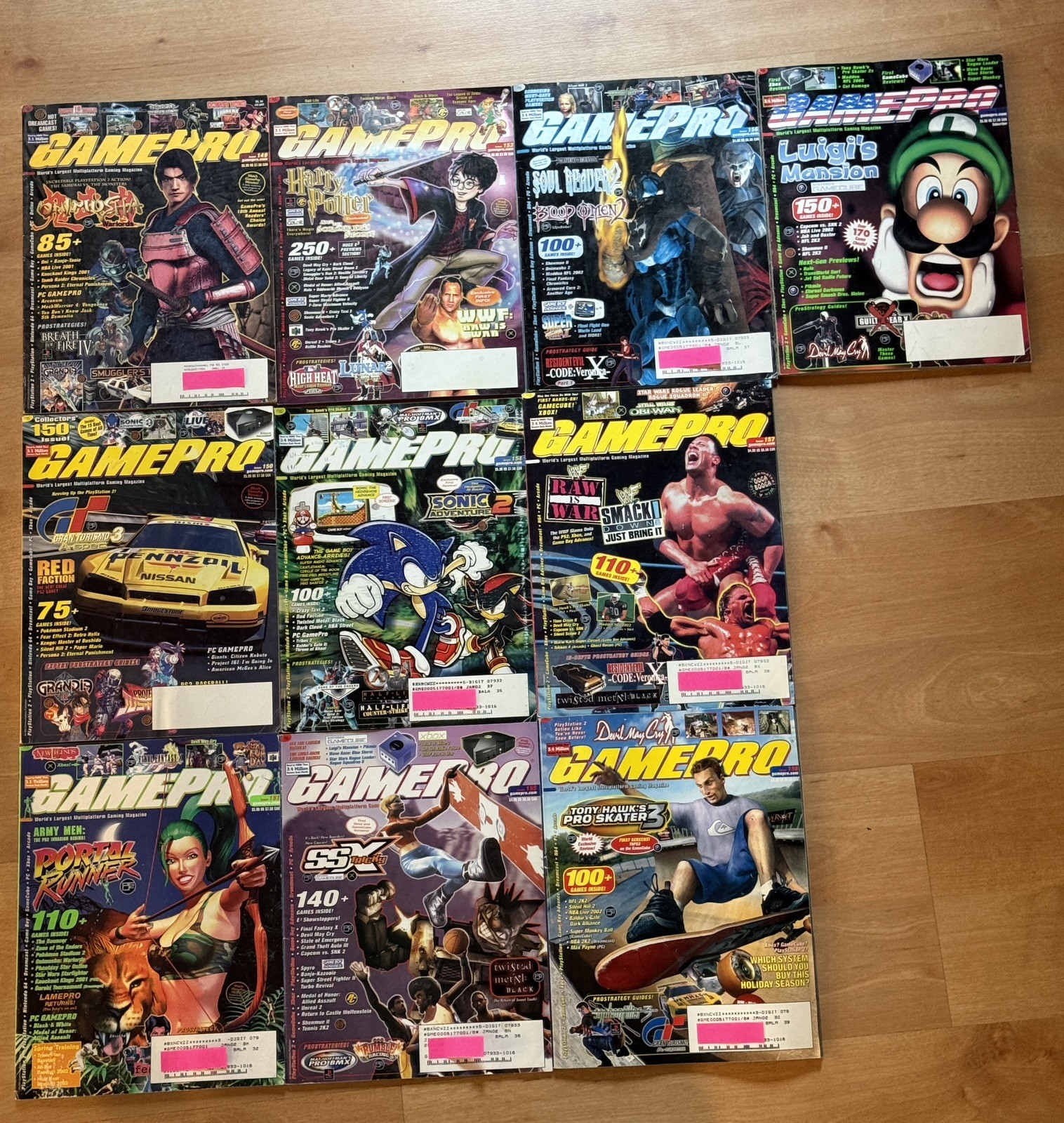 GamePro Magazine Lot from 2001,  10 Issues