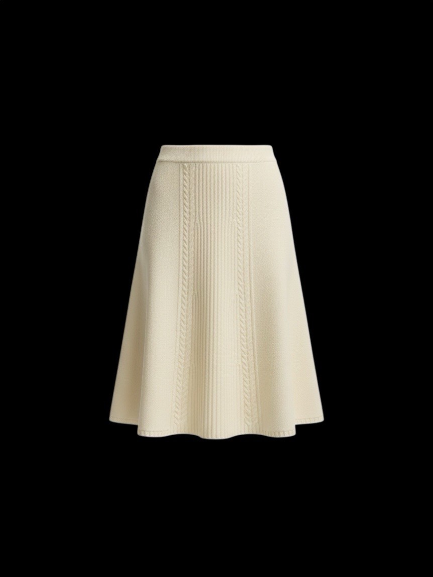 Talbots Cable Knit Sweater Skirt Womens 3X Plus Ivory Midi NWT $149 Wool Blend Talbots Cable Knit Sweater Skirt Womens 3X Plus Ivory Midi NWT $149 Wool Blend