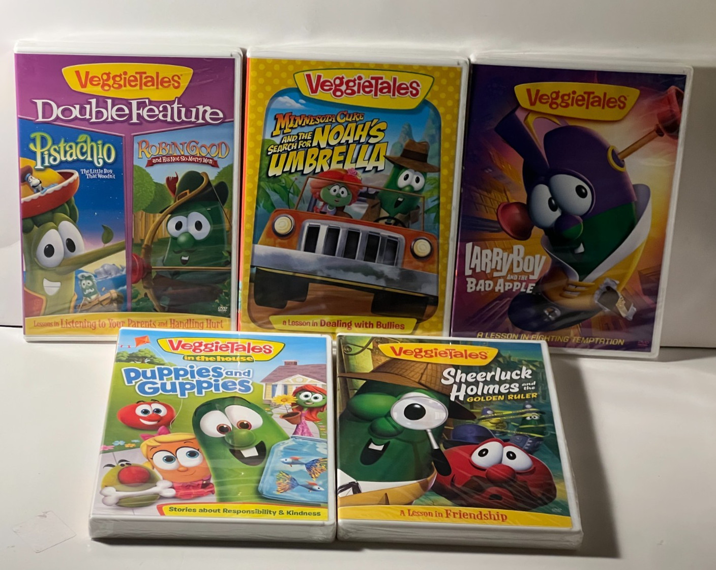 Veggietales Lot of 5 New Dvd Veggie Tales Educational Christian Values