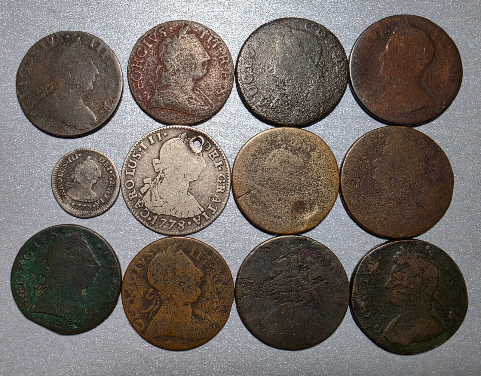 1773 1778 1787 Connecticut New Jersey Colonial Culls Lot Dug