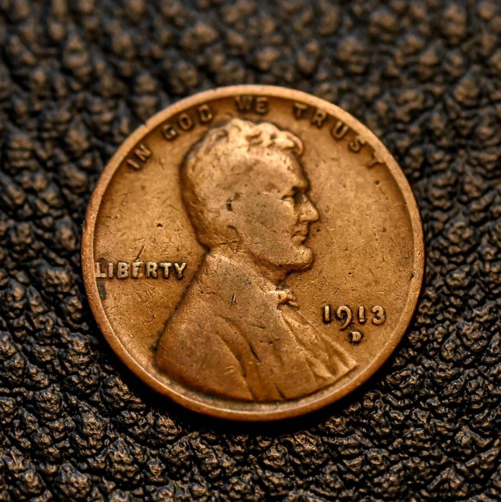 1913-D Lincoln Wheat Cent ~ VERY GOOD (VG) Condition ~ COMBINED SHIPPING