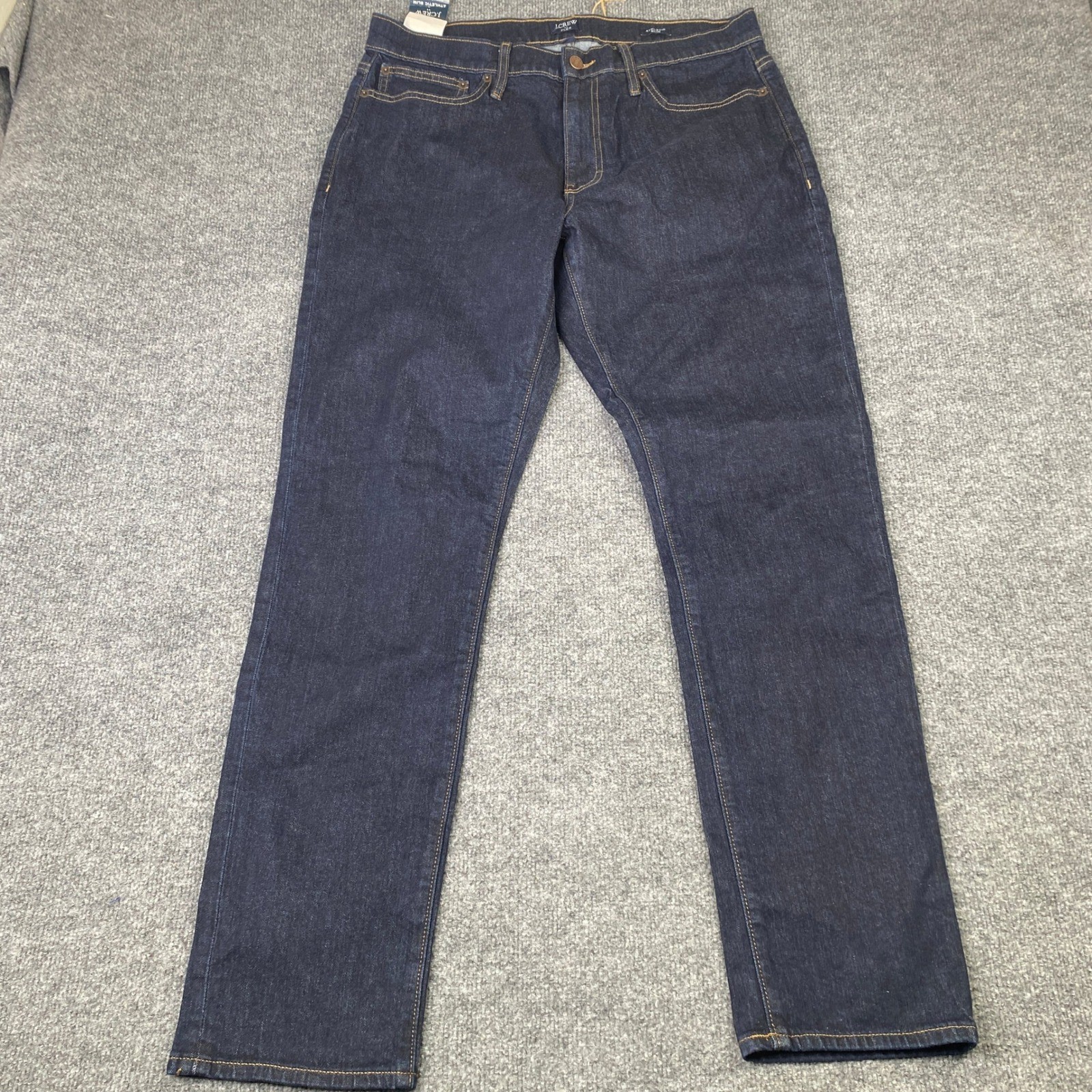 J.Crew Athletic Slim Signature Flex Jeans Dark Wash Blue Denim Mens 33x32 NEW